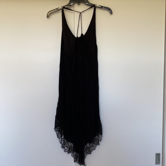 Free People size Large Black Lace Slip Dress - Picture 3 of 4